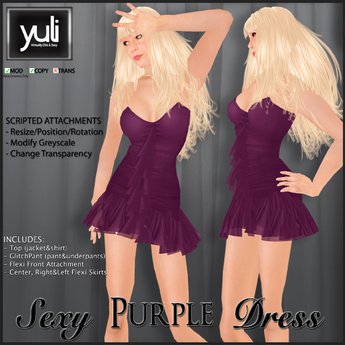 Second Life Marketplace - (Yuli) Sexy PURPLE Dress